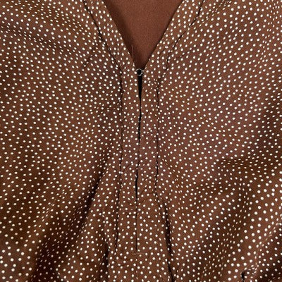 Abercrombie & Fitch Crop Top Womens Size M Dot Print V Neck Smocked Waist Boho