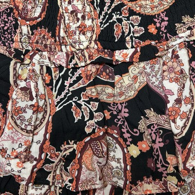 By Anthropologie Womens Mini Skirt Size M Tiered Layered Stylish Paisley Design