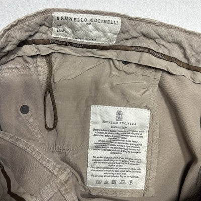 Brunello Cucinelli  Jeans Beige Women Skinny Fit Straight Leg Denim Size 8