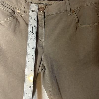 Brunello Cucinelli  Jeans Beige Women Skinny Fit Straight Leg Denim Size 8 Made in Italy