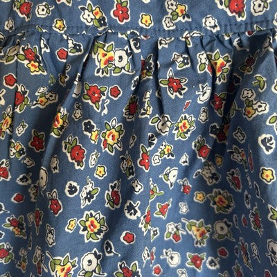 Hollister Summer Mini Dress Spaghetti Strap Blue Floral Size Small  Boho Preppy
