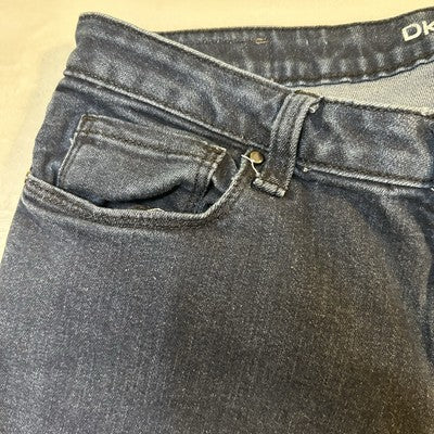 DKNY Curvy Jeans Women Size 8 Blue Denim Cotton Dark Wash Mid Rise Skinny Pocket