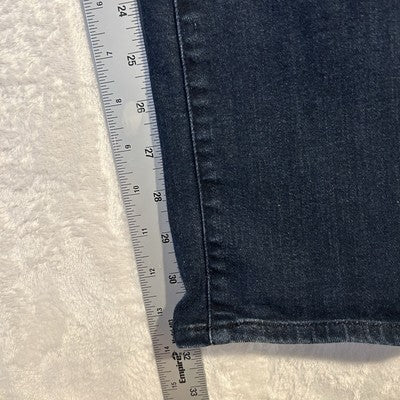 DKNY Curvy Jeans Women Size 8 Blue Denim Cotton Dark Wash Mid Rise Skinny Pocket
