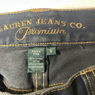 Lauren Jeans Co LRL Womens Size 6 Premium Blue Denim Stretch High Rise Straight Leg