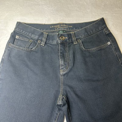 Lauren Jeans Co LRL Womens Size 6 Premium Blue Denim Stretch High Rise Straight Leg