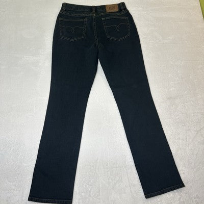 Lauren Jeans Co LRL Womens Size 6 Premium Blue Denim Stretch High Rise Straight Leg