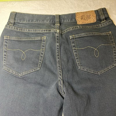 Lauren Jeans Co LRL Womens Size 6 Premium Blue Denim Stretch High Rise Straight Leg