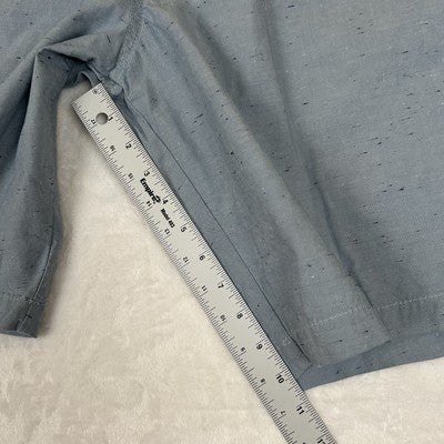 Quicksilver Light Blue Sand Pattern Men's 38 Pocket  Chino Shorts 99% Cotton