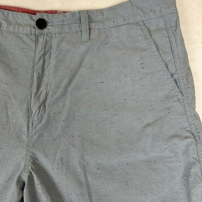 Quicksilver Light Blue Sand Pattern Men's 38 Pocket  Chino Shorts 99% Cotton