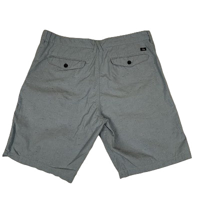 Quicksilver Light Blue Sand Pattern Men's 38 Pocket  Chino Shorts 99% Cotton