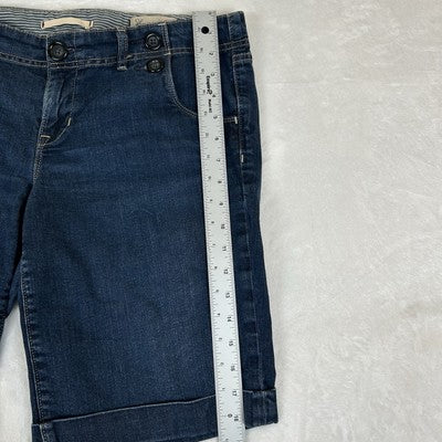Gap Shorts Limited Edition Womens Size 12 Denim Jean Bermuda 4-Buttons Design Cuff