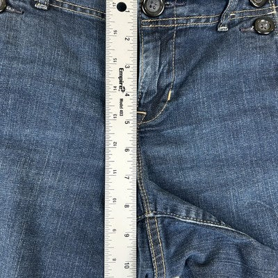 Gap Shorts Limited Edition Womens Size 12 Denim Jean Bermuda 4-Buttons Design Cuff