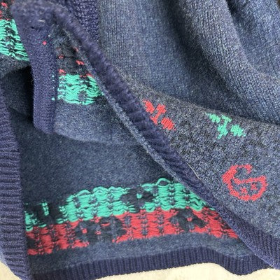 Blarney Cardigan Sweater Irish Blue Wool Womens Size M Cottagecore Country Vintage