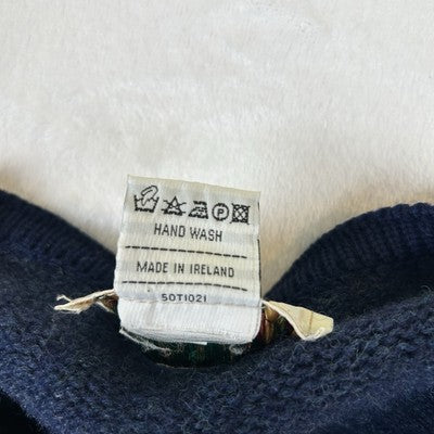 Blarney Cardigan Sweater Irish Blue Wool Womens Size M Cottagecore Country Vintage