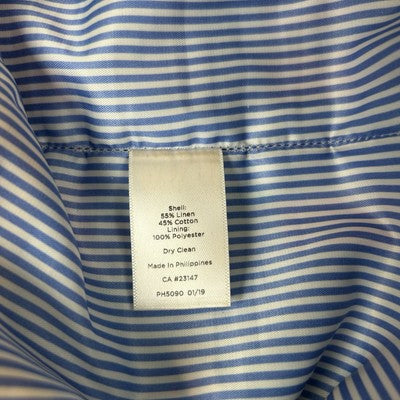 Talbots Womens Linen Cotton Skirt Size 14P Pastel Plaid Summer Preppy A-Line