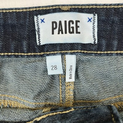 Paige Shorts Womens Size 28 Blue Denim Jimmy Jimmy Cuffed 99% Cotton Stretch Low Rise