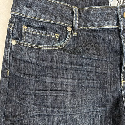 Paige Shorts Womens Size 28 Blue Denim Jimmy Jimmy Cuffed 99% Cotton Stretch Low Rise