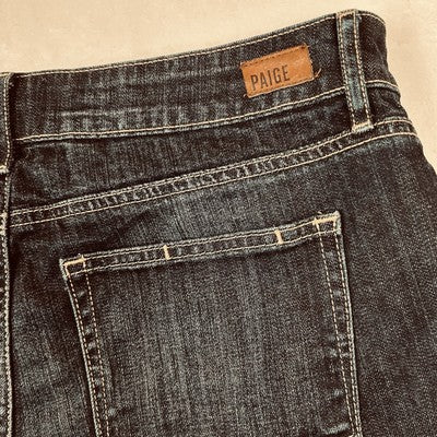 Paige Shorts Womens Size 28 Blue Denim Jimmy Jimmy Cuffed 99% Cotton Stretch Low Rise