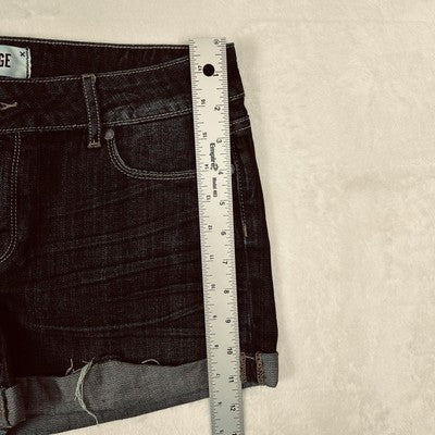 Paige Shorts Womens Size 28 Blue Denim Jimmy Jimmy Cuffed 99% Cotton Stretch Low Rise