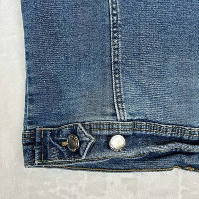 Stradivarius Denim Jacket Women's Size Small Original Trucker Jean Medium Wash