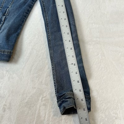 Stradivarius Denim Jacket Women's Size Small Original Trucker Jean Medium Wash