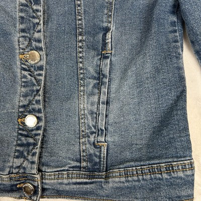 Stradivarius Denim Jacket Women's Size Small Original Trucker Jean Medium Wash