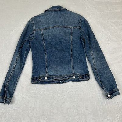 Stradivarius Denim Jacket Women's Size Small Original Trucker Jean Medium Wash