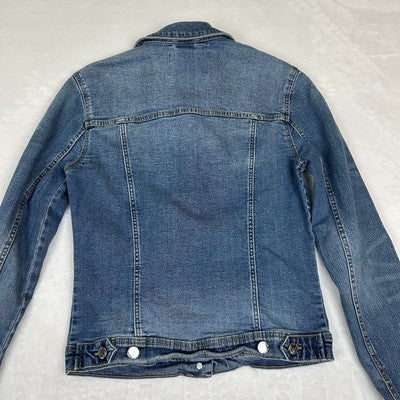 Stradivarius Denim Jacket Women's Size Small Original Trucker Jean Medium Wash