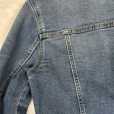 Stradivarius Denim Jacket Women's Size Small Original Trucker Jean Medium Wash