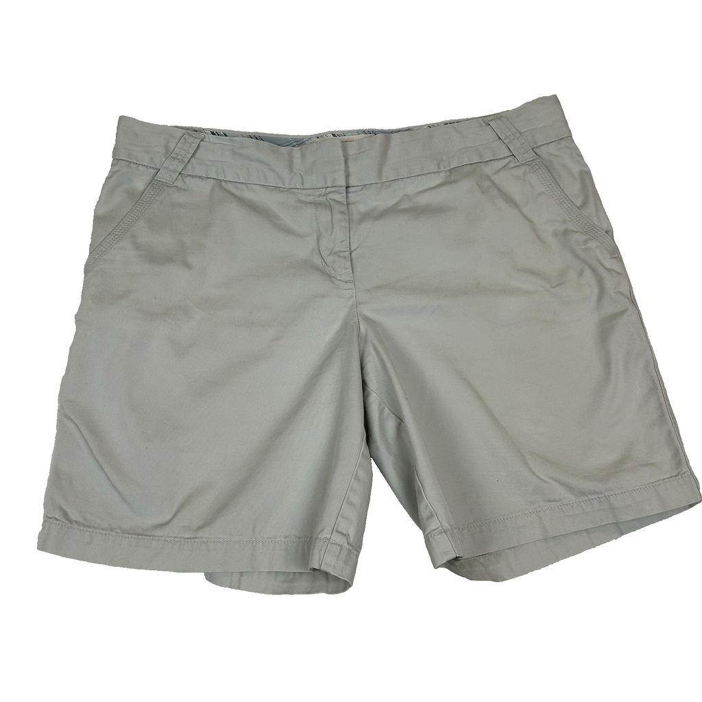 J. CREW Women's Shorts Beige Size 16 Classic Twill CHINO CITY FIT 100% Cotton