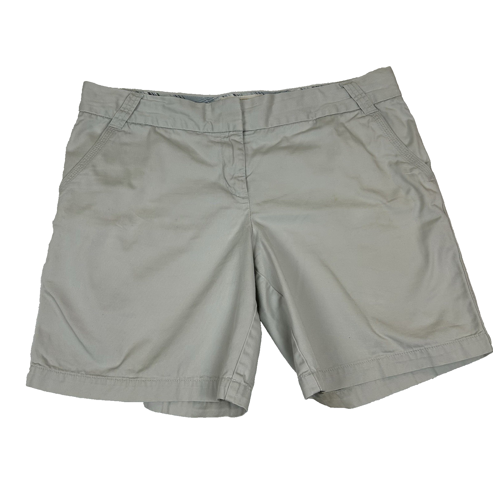 J. CREW Women's Shorts Beige Size 16 Classic Twill CHINO CITY FIT 100% Cotton