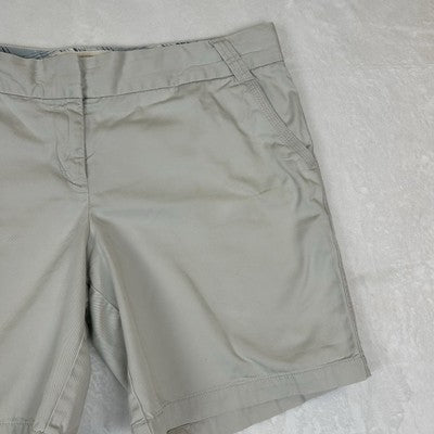 J. CREW Women's Shorts Beige Size 16 Classic Twill CHINO CITY FIT 100% Cotton