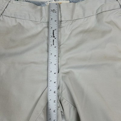 J. CREW Women's Shorts Beige Size 16 Classic Twill CHINO CITY FIT 100% Cotton