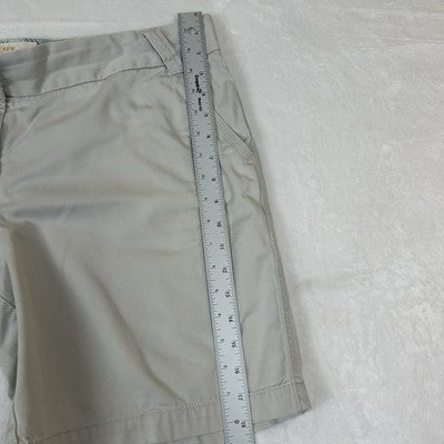 J. CREW Women's Shorts Beige Size 16 Classic Twill CHINO CITY FIT 100% Cotton