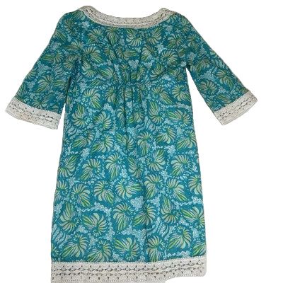 Lilly Pulitzer Shift Dress Size 2 Sherman Shorely Blue Seashell Swirl Print Lined