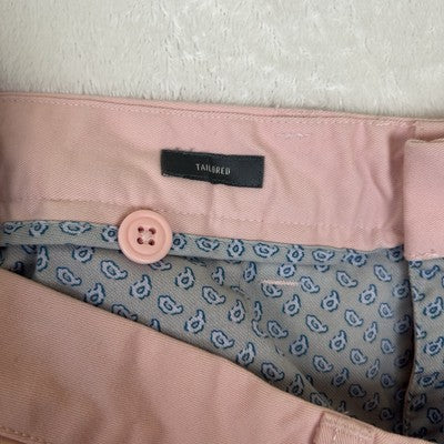 Bonobos Chino Pants Mens Size 29/30 Pink Cotton Stretch Slim Fit Straight 97% Cotton