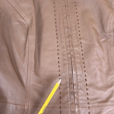 Coldwater Creek Women's Leather Jacket Full Zip Size S Solid Medium Brown Classic