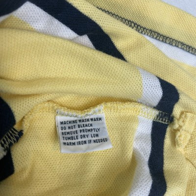 Polo Ralph Lauren Shirt Men XL Yellow Striped Custom Fit Casual 90s Red Pony