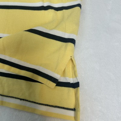 Polo Ralph Lauren Shirt Men XL Yellow Striped Custom Fit Casual 90s Red Pony