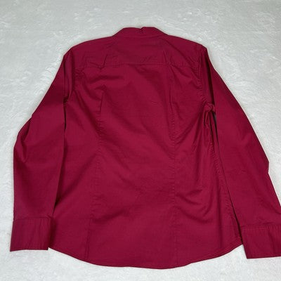 J. Crew Womens Button-Up Collared Shirt Top Pink Size XL 97% Cotton Long Sleeve