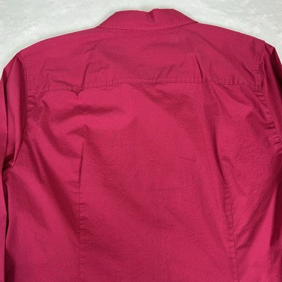 J. Crew Womens Button-Up Collared Shirt Top Pink Size XL 97% Cotton Long Sleeve