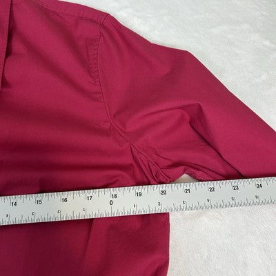 J. Crew Womens Button-Up Collared Shirt Top Pink Size XL 97% Cotton Long Sleeve