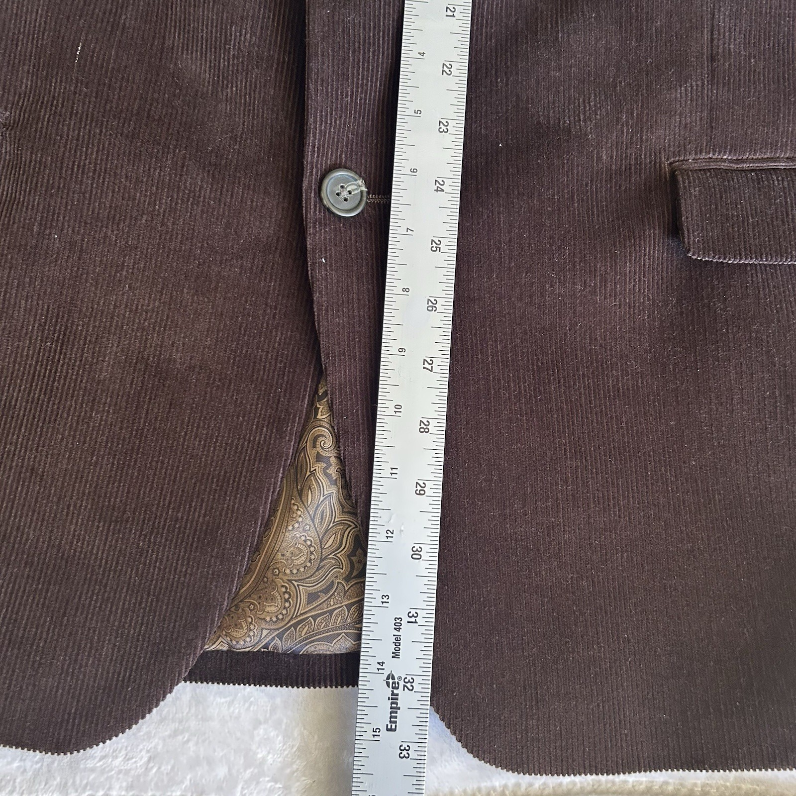 Chaps Blazer Mens 48R Brown Corduroy Sport Coat Classic Jacket NEW