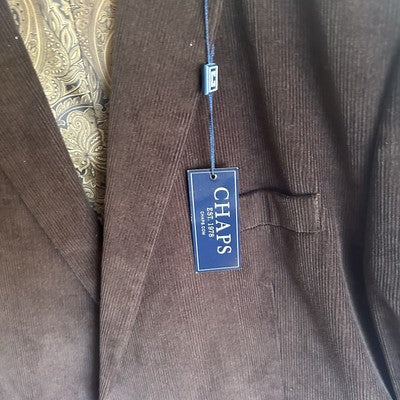 Chaps Blazer Mens 48R Brown Corduroy Sport Coat Classic Jacket NEW