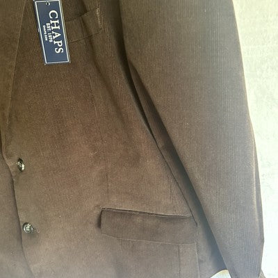 Chaps Blazer Mens 48R Brown Corduroy Sport Coat Classic Jacket NEW