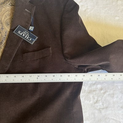 Chaps Blazer Mens 48R Brown Corduroy Sport Coat Classic Jacket NEW