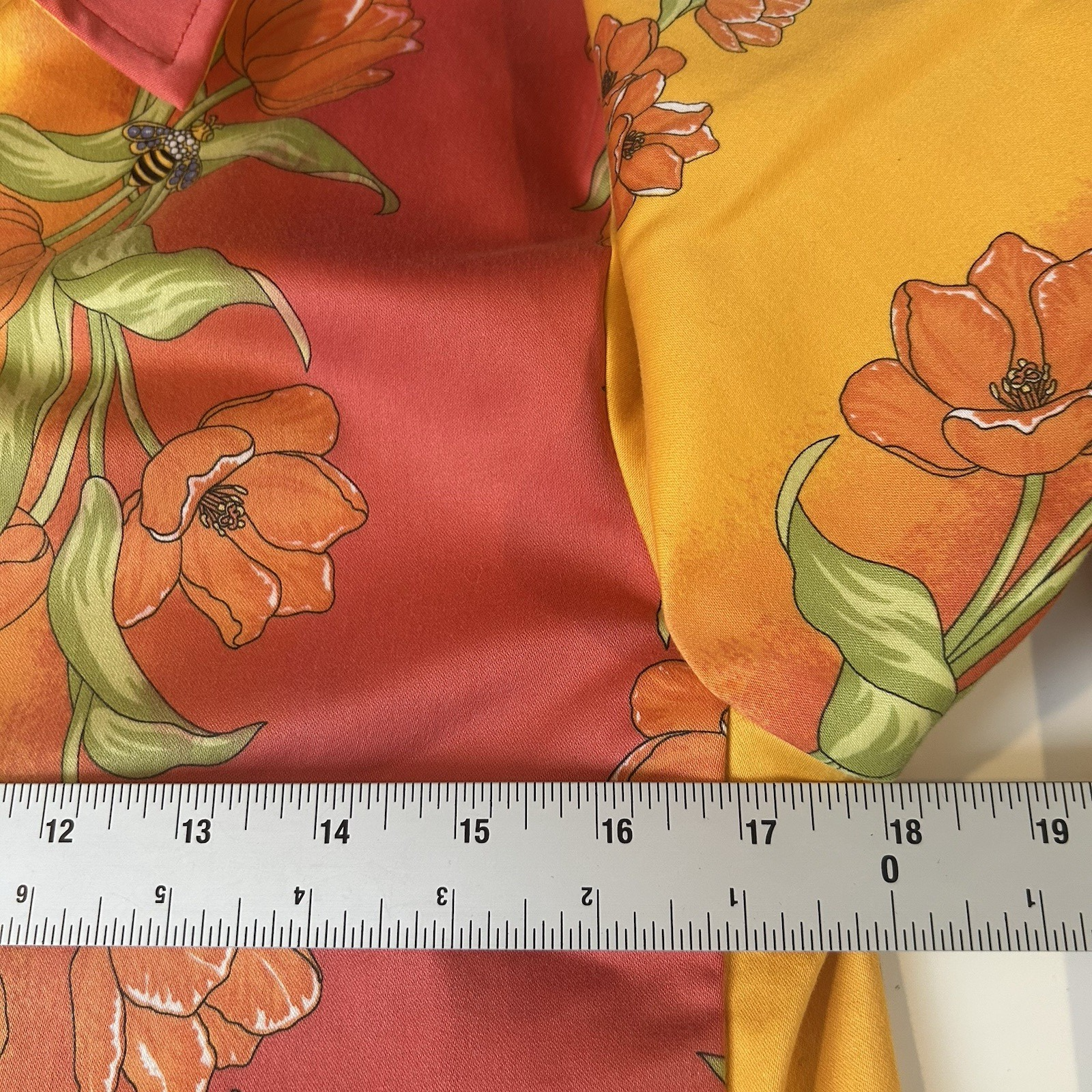 St John Sport by Marie Gray Jacket Size Small Orange Butterfly Floral Art to Wear