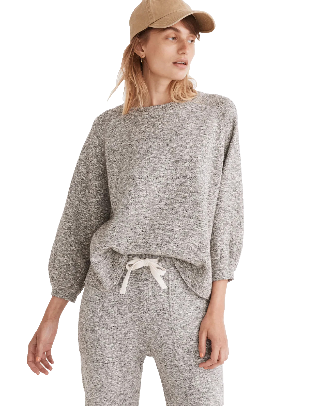 Madewell Telluride Pullover Sweater Gray Small Cottagecore Grandma Comfort