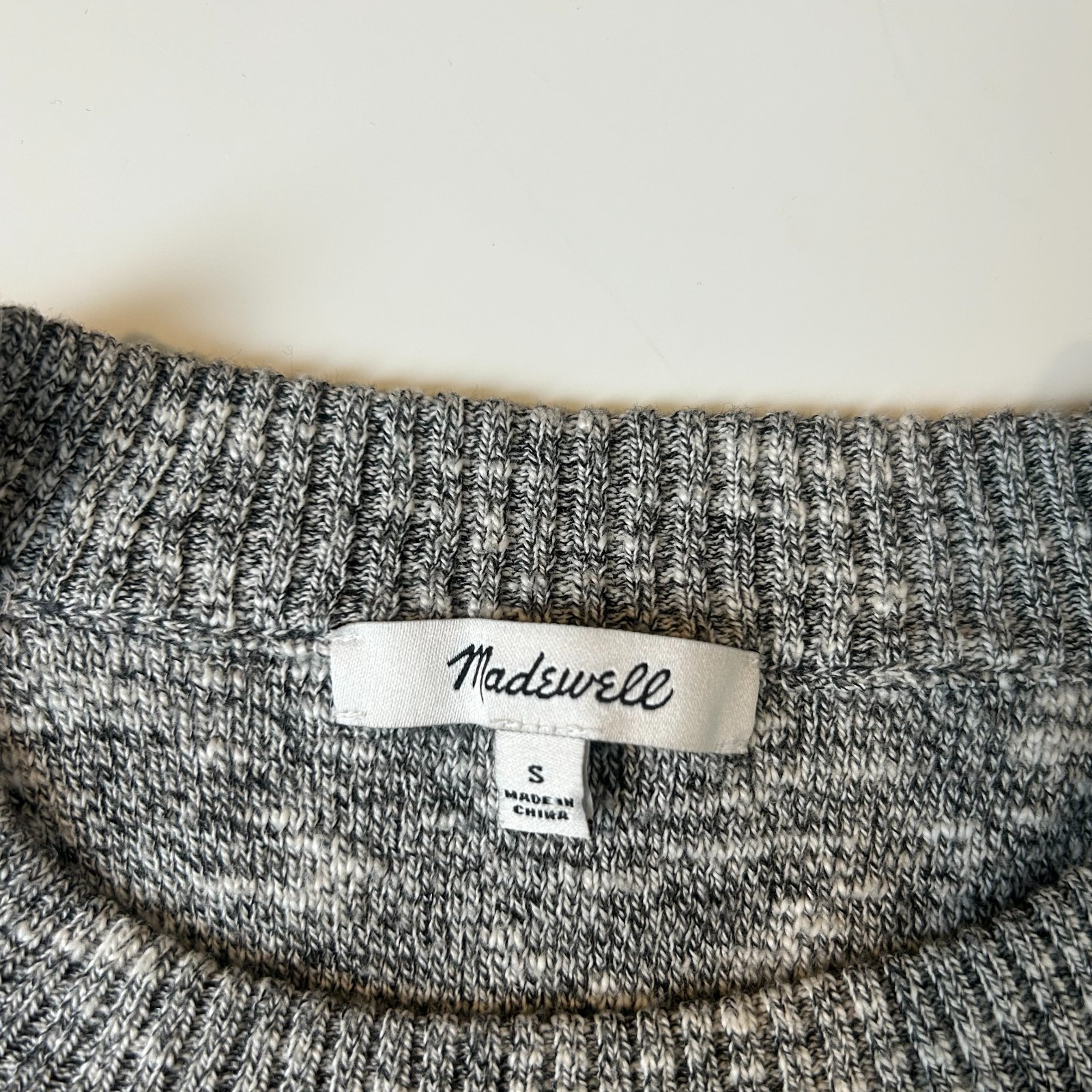 Madewell Telluride Pullover Sweater Gray Small Cottagecore Grandma Comfort