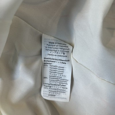 Madewell Womens Ruffle-Strap Smocked Airy Dress Size M Ivory Rainbow Stripes